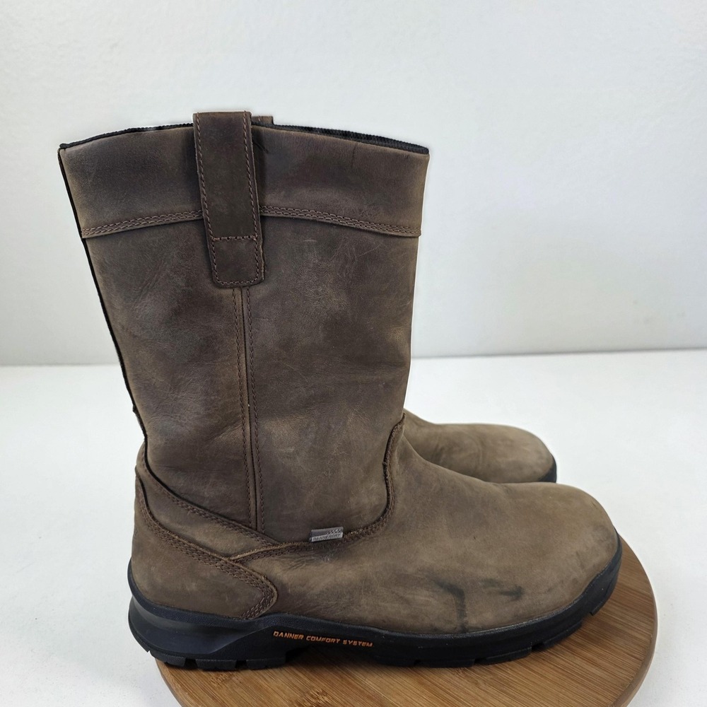 Danner Crafter Wellington Boots Mens Size 11 EE Brown Leather Pull On Work 12453 - Picture 6 of 15